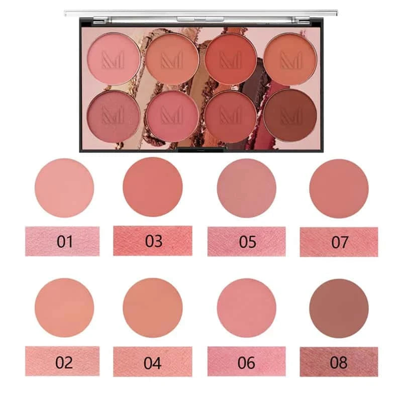 8 Colors Professional Blusher Palette