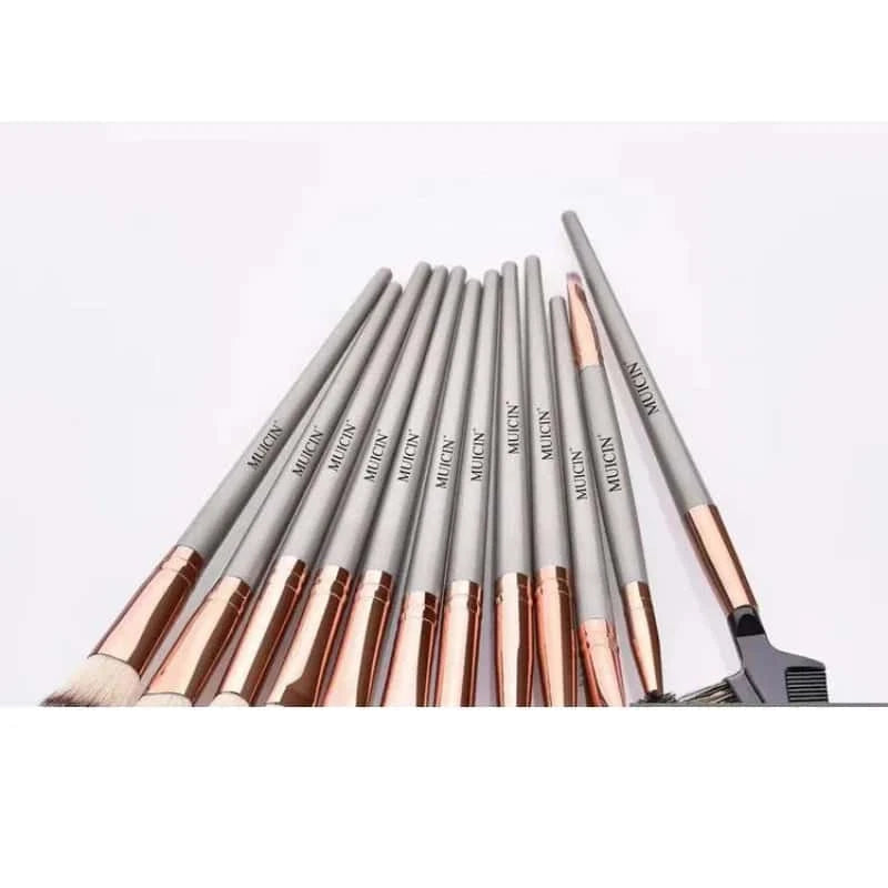 Metallic Eye & Face Makeup Brush Set
