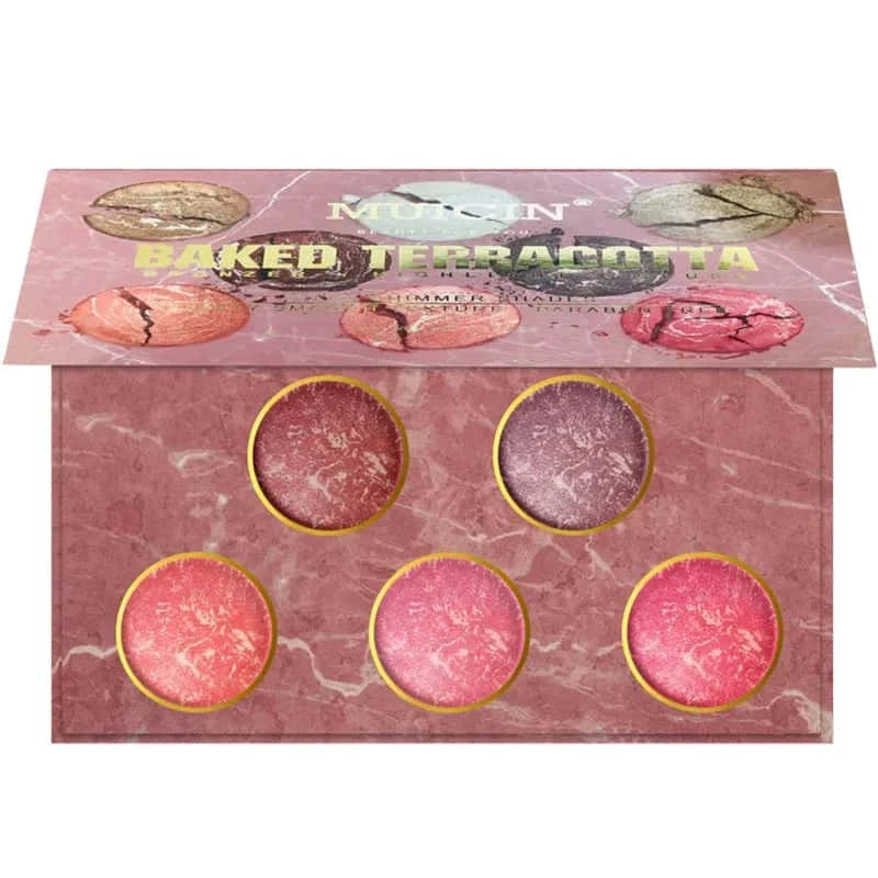 Baked Terracotta Highlight Blush & Eyeshadow Palette