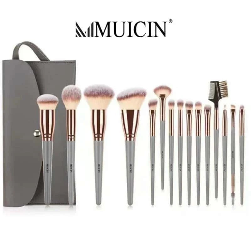 Black & Silver Makeup Brush Collection