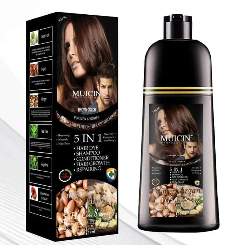 5 In 1 Hair Color Shampoo With Ginger & Argan Oil