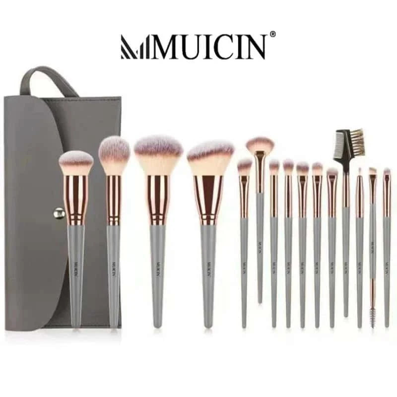 Metallic Eye & Face Makeup Brush Set