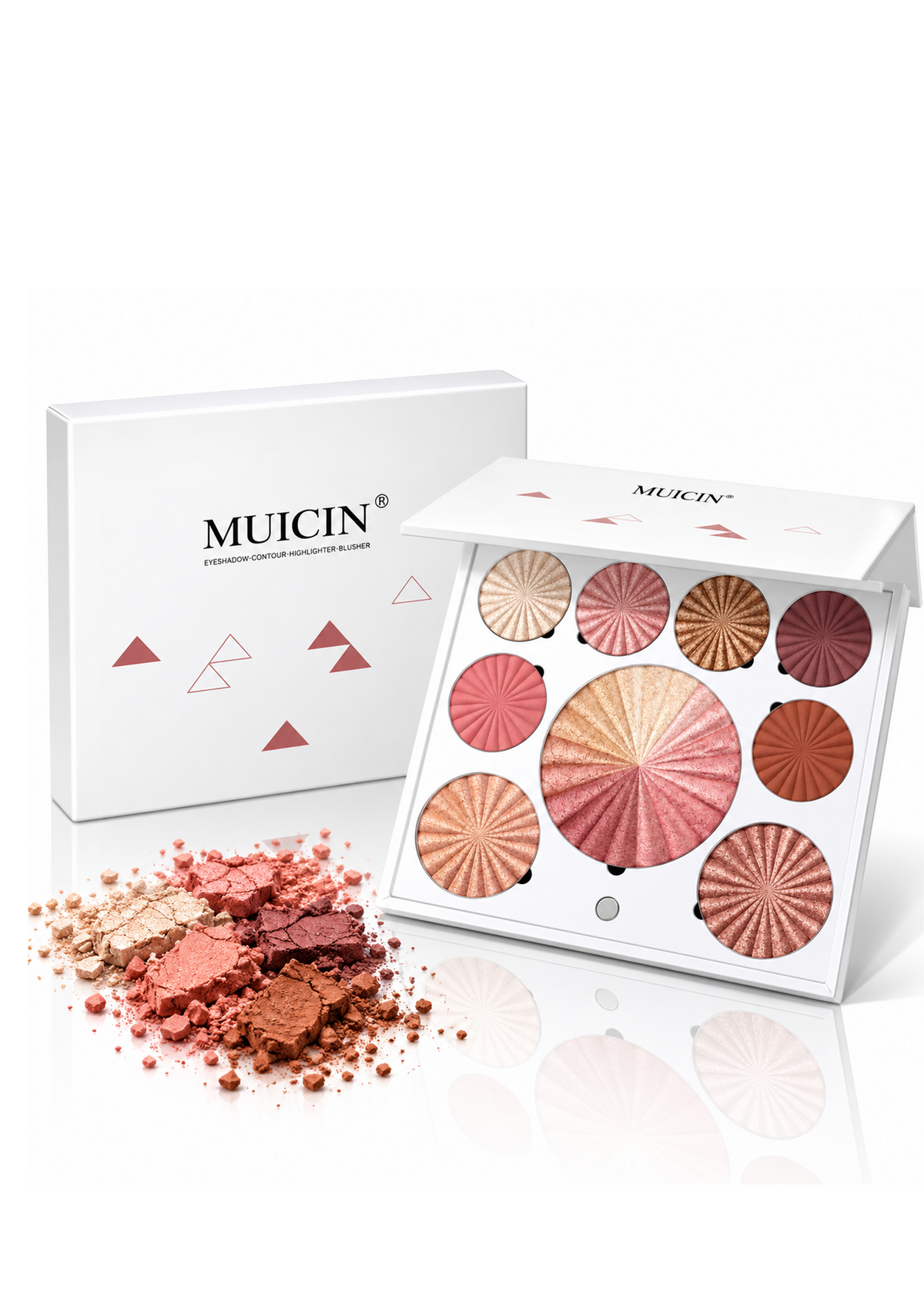 White Blusher & Eyeshadow Palette