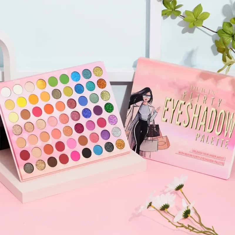 Flirty Velvet Matte & Glitter 63 Colors Eyeshadow Palette
