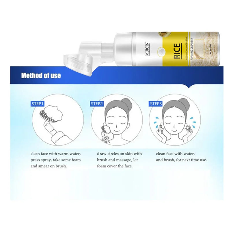 RICE MILD CLEANSING BUBBLE FOAMING FACIAL CLEANSER - DELICATE PURITY