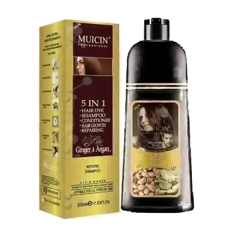 5 In 1 Hair Color Shampoo With Ginger & Argan Oil