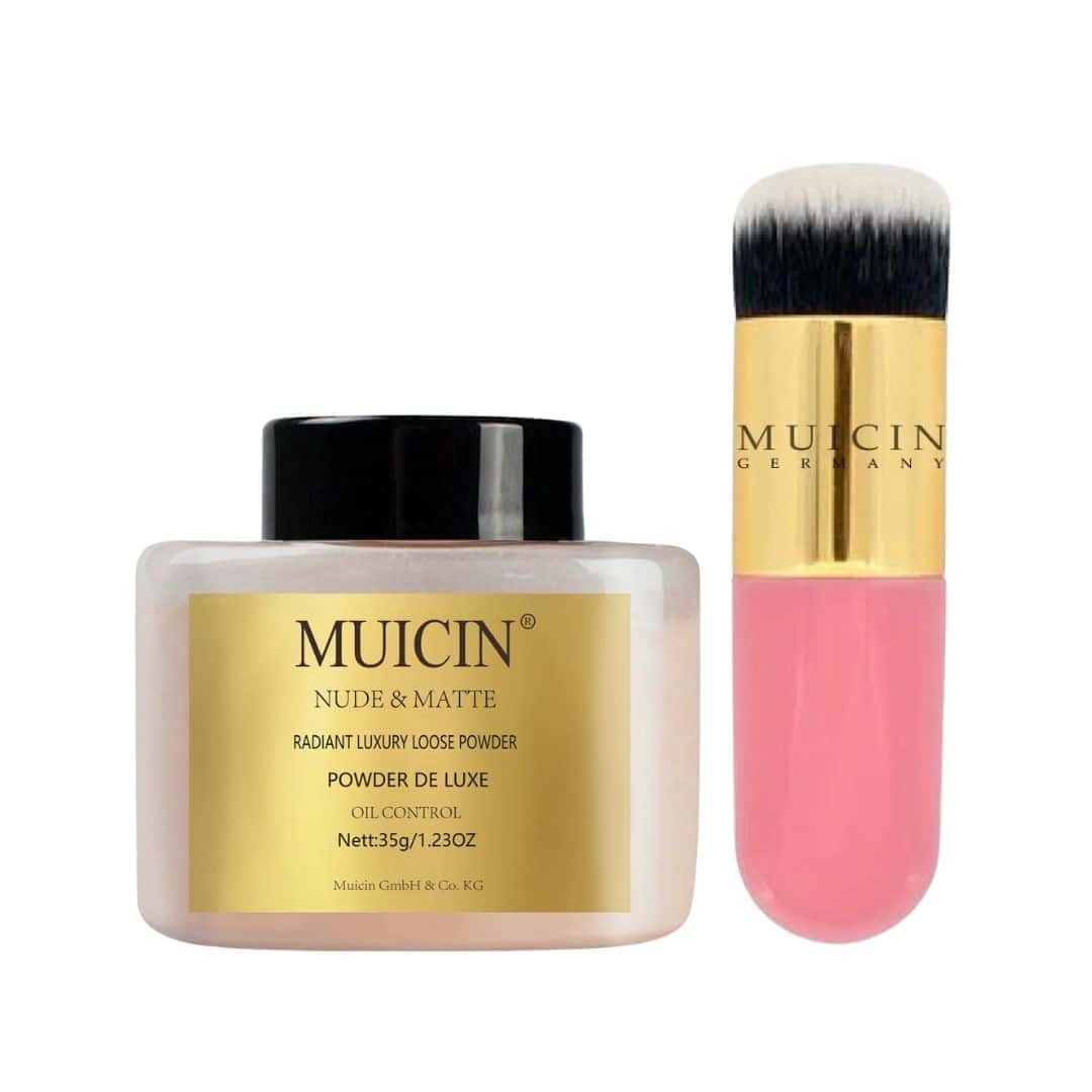 Gold Radiant Loose Powder & Kabuki Brush