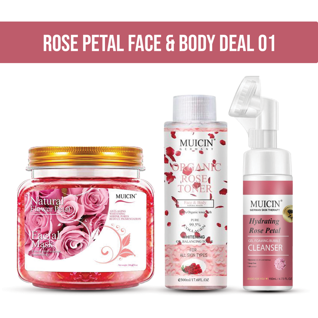 MUICIN - Rose Petal Face &amp; Body Deal - 01
