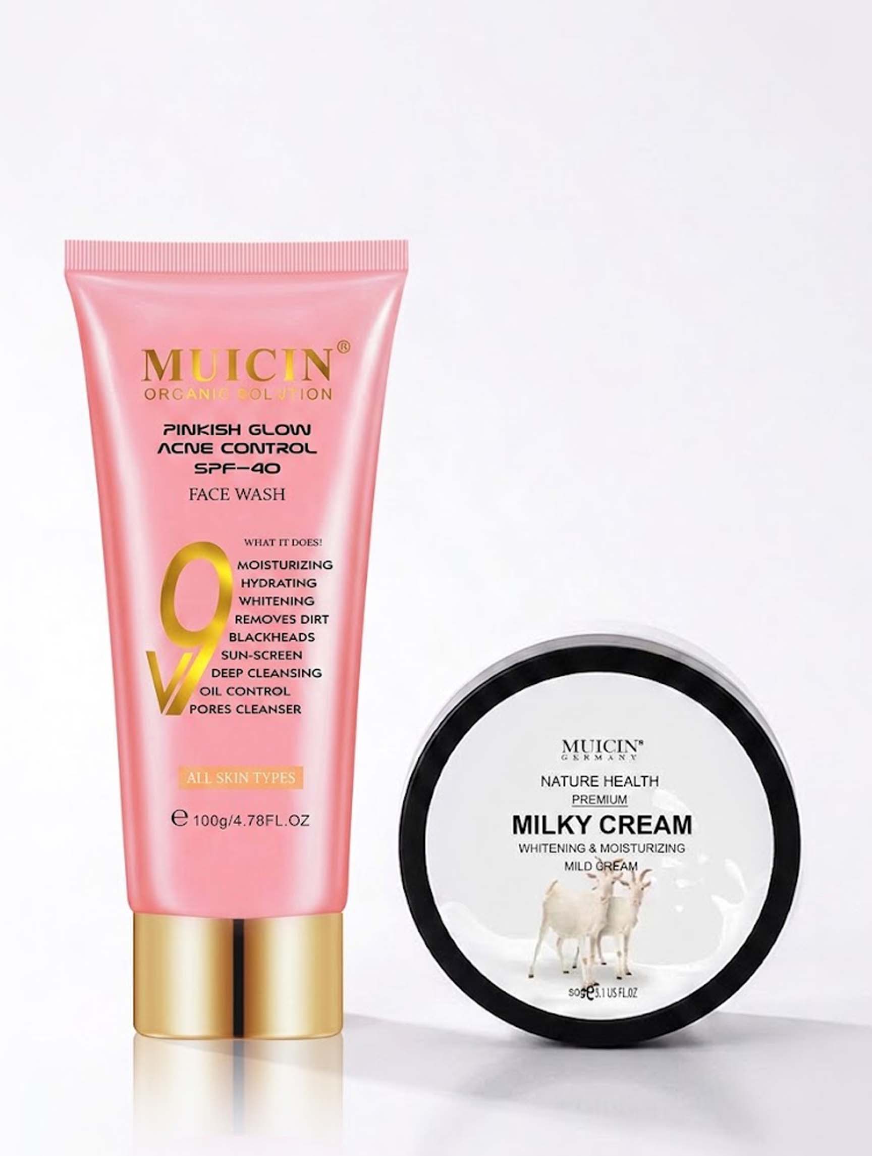 V9 Face Wash &amp; Goat Milk Brightening Cream