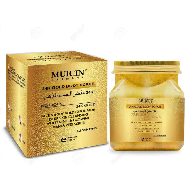 24K GOLD REGENERATING FACE &amp; BODY SCRUB - LUXURIOUS EXFOLIATION &amp; RENEWAL