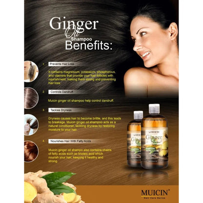 GINGER OIL SHAMPOO GINGEMBRE FOR ANTI-HAIR FALL &amp; DANDRUFF CONTROL - DUAL ACTION SCALP CARE