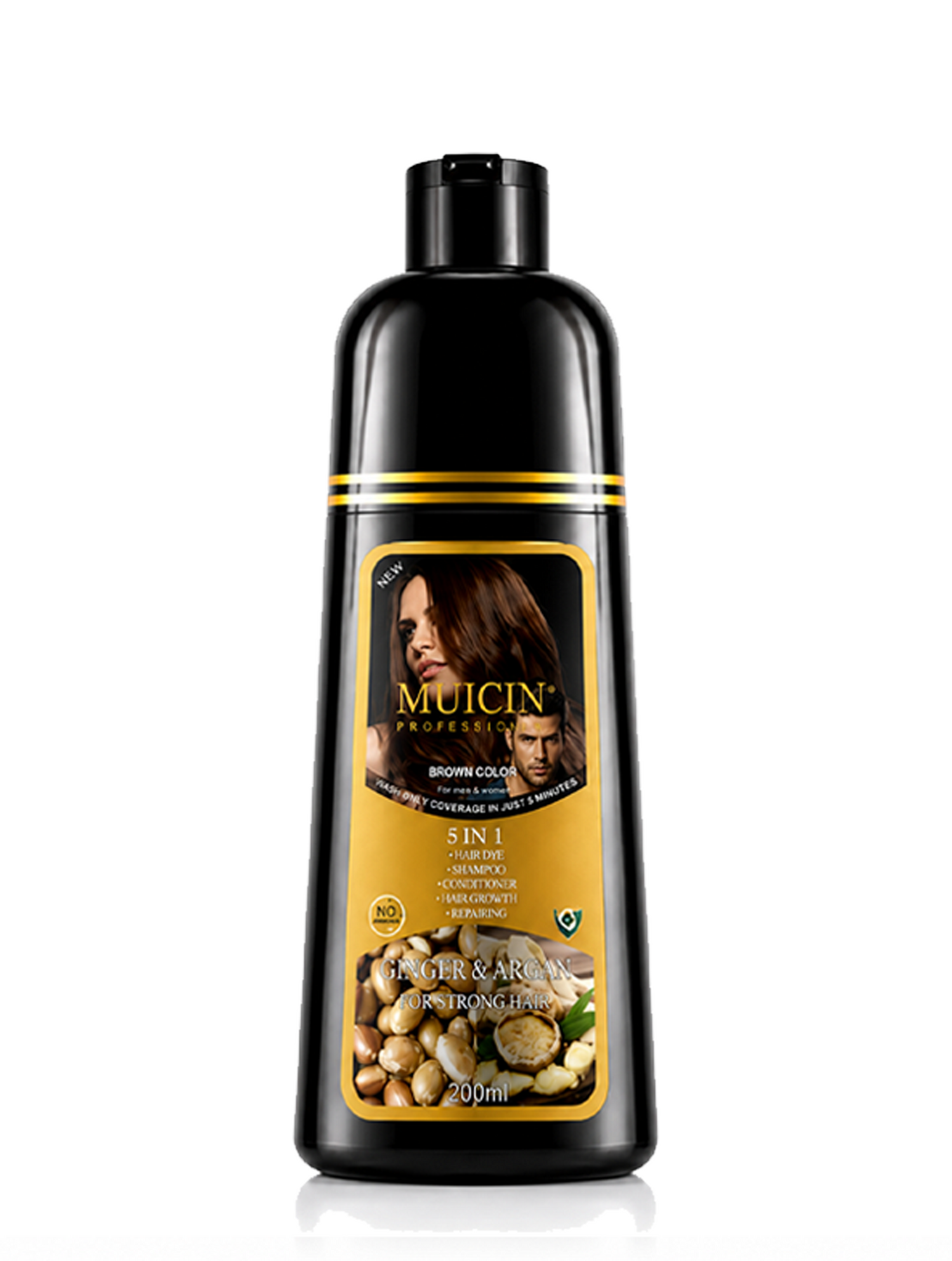 5 In 1 Hair Color Shampoo With Ginger &amp; Argan Oil