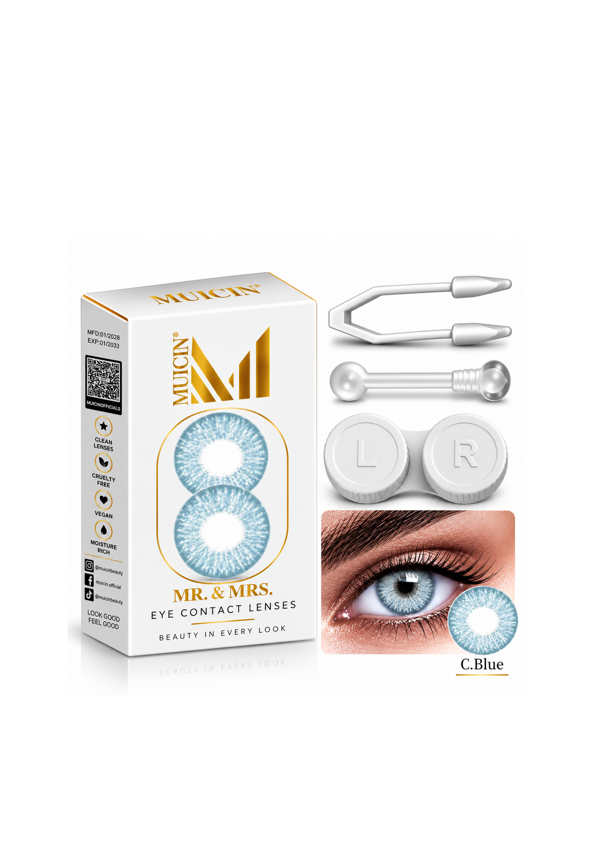 Mr &amp; Mrs Party Colored Contact Lenses