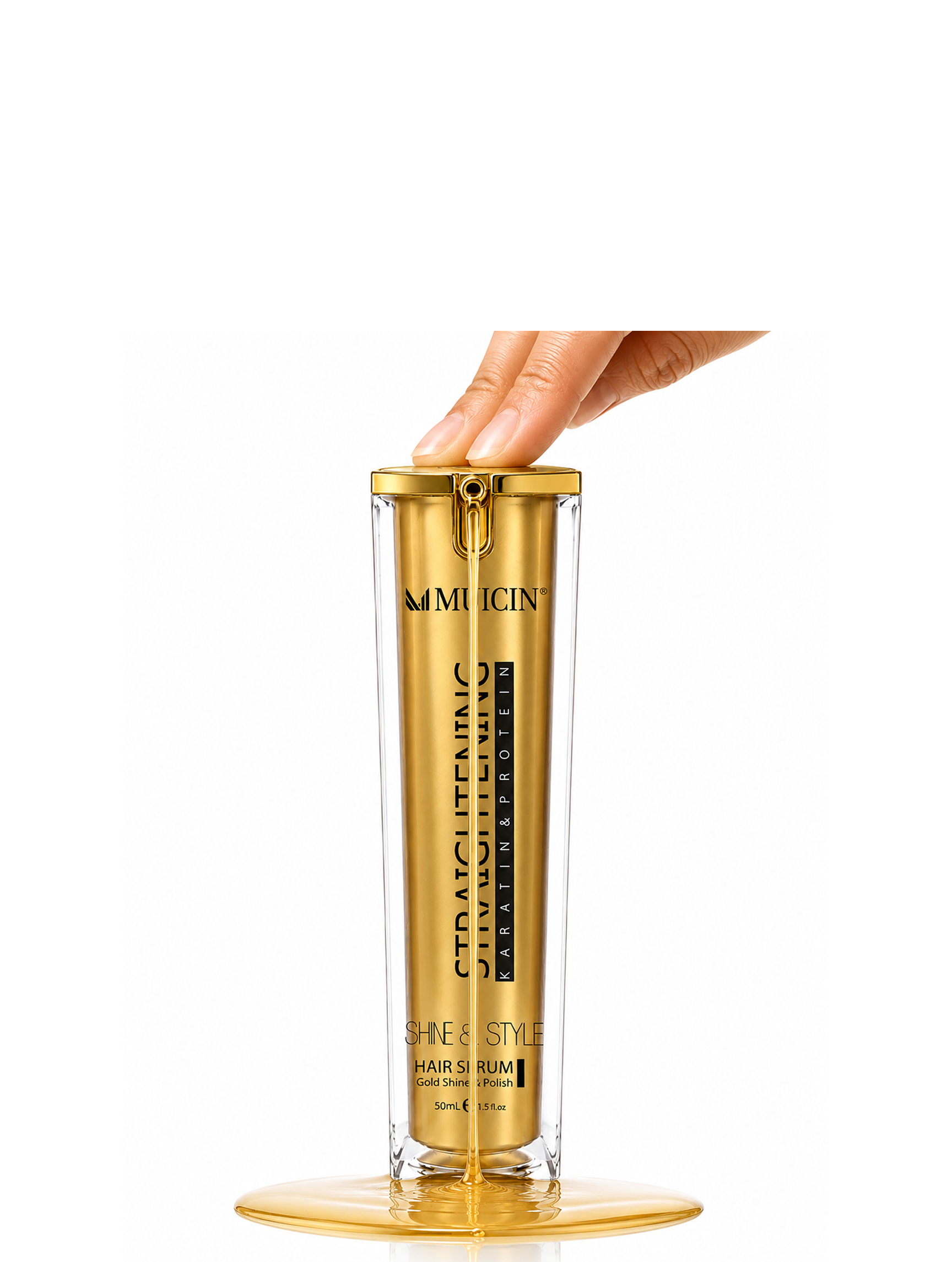 Gold Shine &amp; Style Hair Straightening Serum