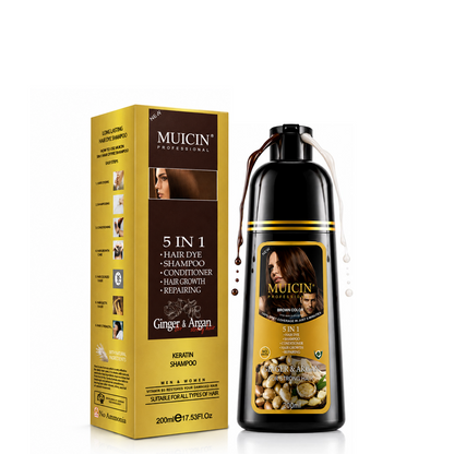 5 In 1 Hair Color Shampoo With Ginger &amp; Argan Oil