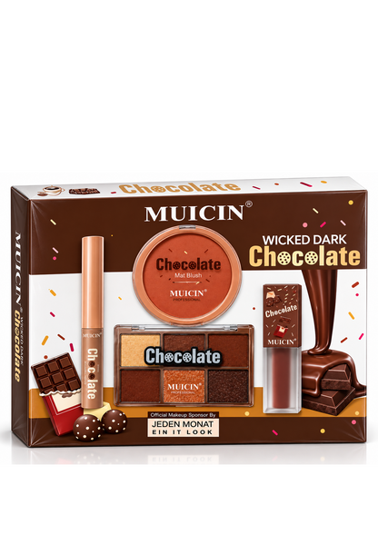 4 In 1 Wicked Chocolate Makeup Kit + Matte Black Bold Eyeliner