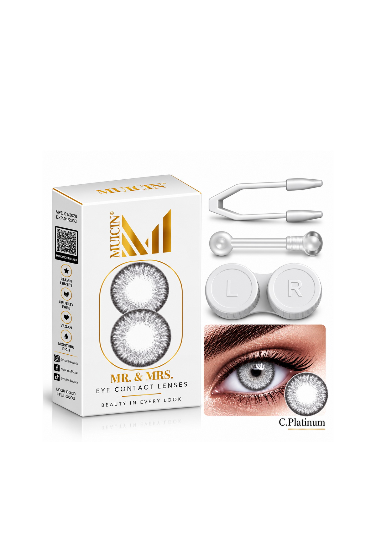 Mr &amp; Mrs Party Colored Contact Lenses