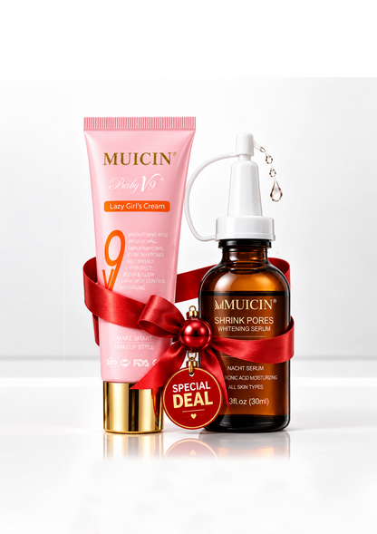 Glass Skin Glow Duo – Baby V9+ Glow Cream + Shrink Pores Hyaluronic Acid Serum