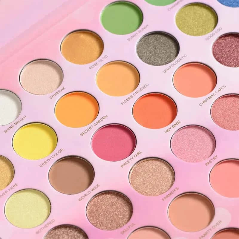 Flirty Velvet Matte &amp; Glitter 63 Colors Eyeshadow Palette