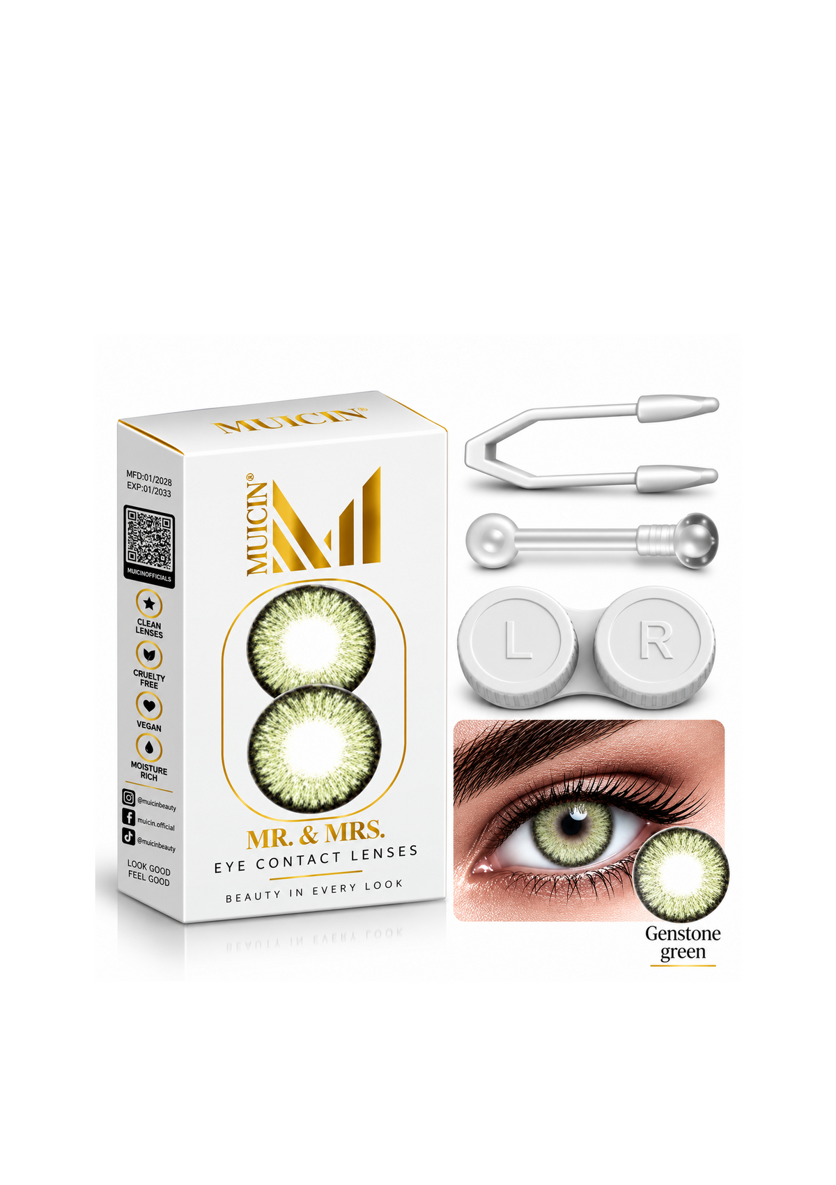 Mr &amp; Mrs Party Colored Contact Lenses