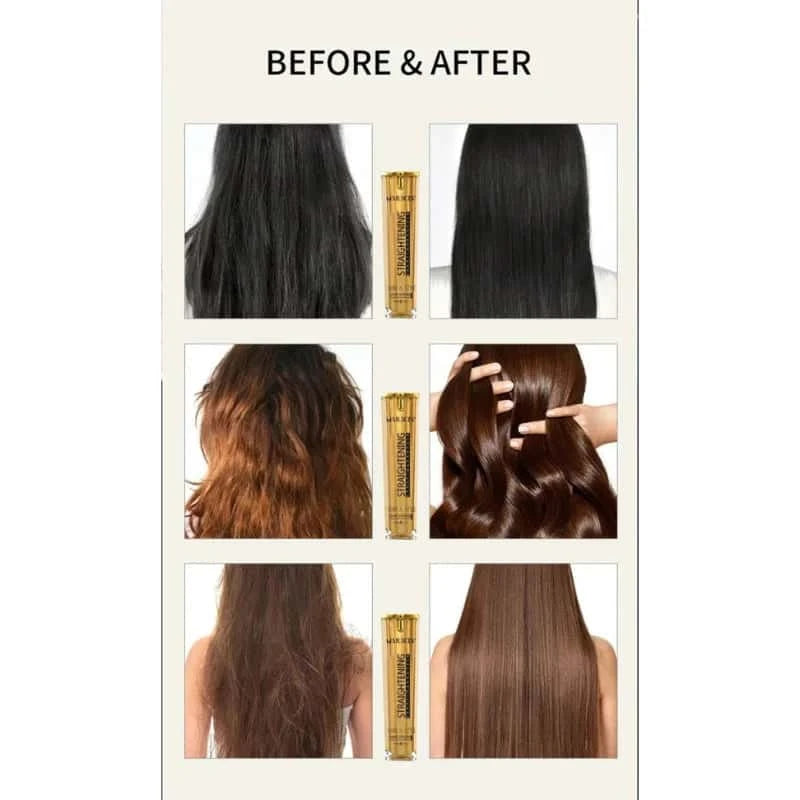 Gold Shine &amp; Style Hair Straightening Serum