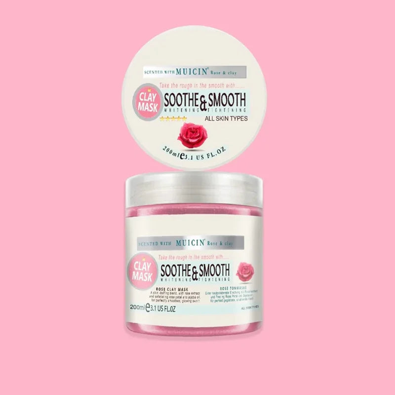 SOOTHING ROSE PINK CLAY MASK - GENTLE DETOX FOR RADIANT SKIN