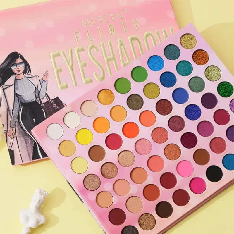 Flirty Velvet Matte &amp; Glitter 63 Colors Eyeshadow Palette