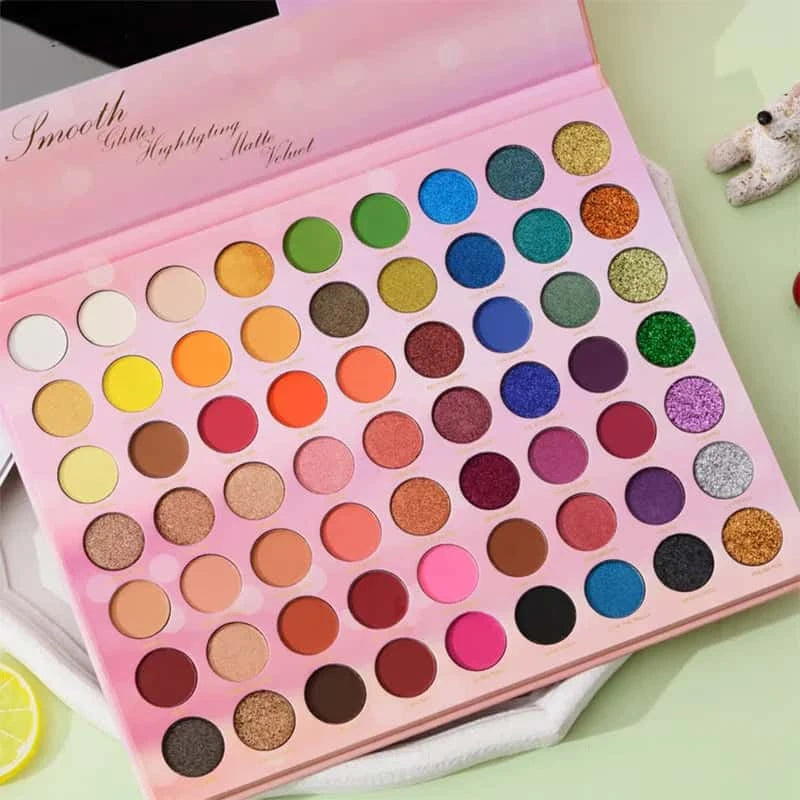 Flirty Velvet Matte &amp; Glitter 63 Colors Eyeshadow Palette
