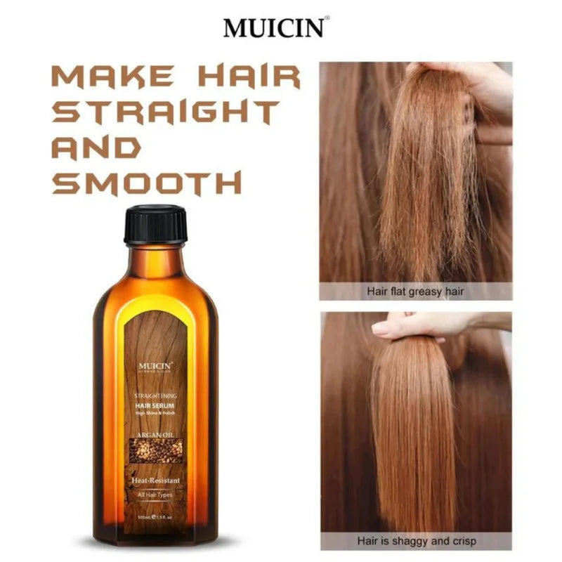 ARGAN OIL SLEEK STRAIGHT HAIR SERUM EFFORTLESS STYLING WITH NATURA Muicin