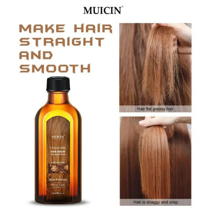 ARGAN OIL SLEEK &amp; STRAIGHT HAIR SERUM - EFFORTLESS STYLING WITH NATURAL SHINE