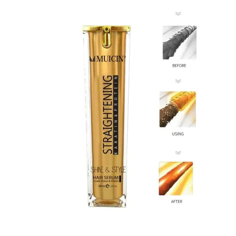 Gold Shine &amp; Style Hair Straightening Serum
