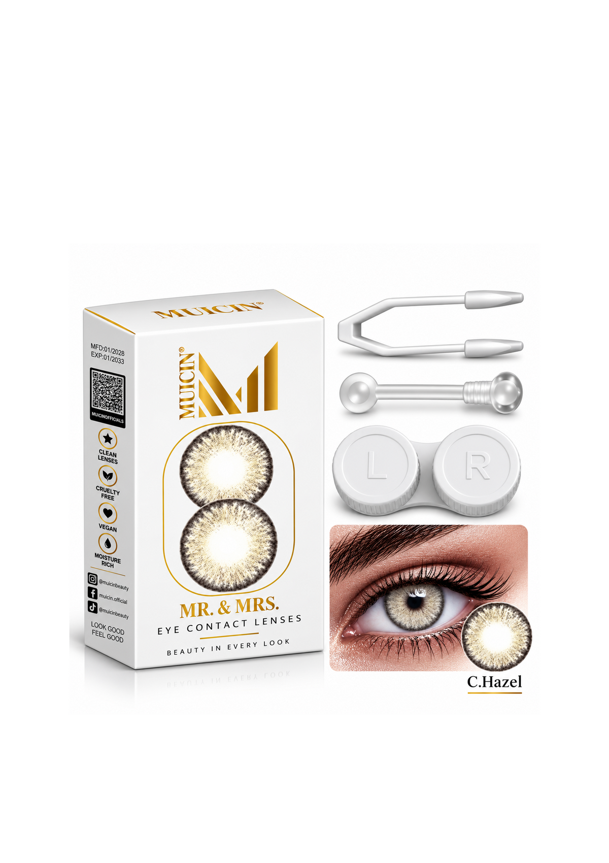 Mr &amp; Mrs Party Colored Contact Lenses