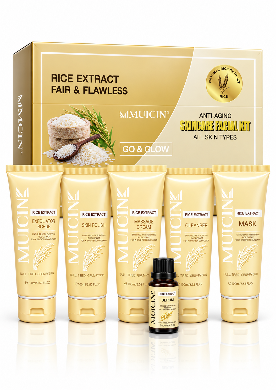 Rice Extract Light &amp; Bright Facial Kit