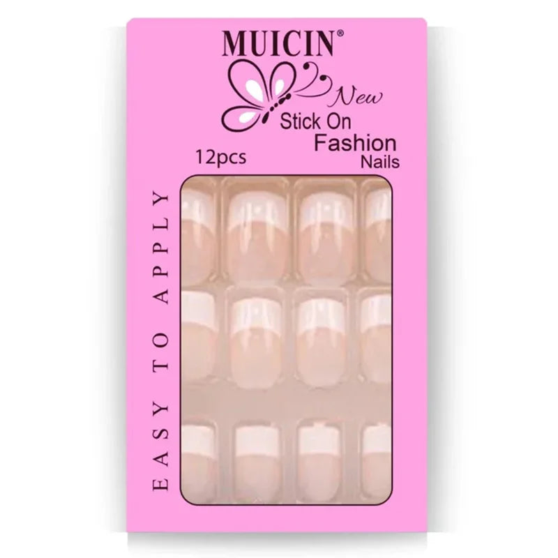 NATURAL STICK-ON FASHION NAILS - EFFORTLESS ELEGANCE