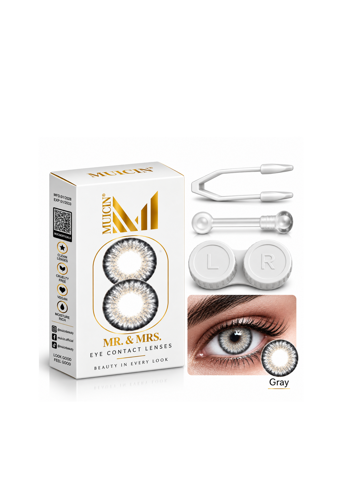 Mr &amp; Mrs Party Colored Contact Lenses