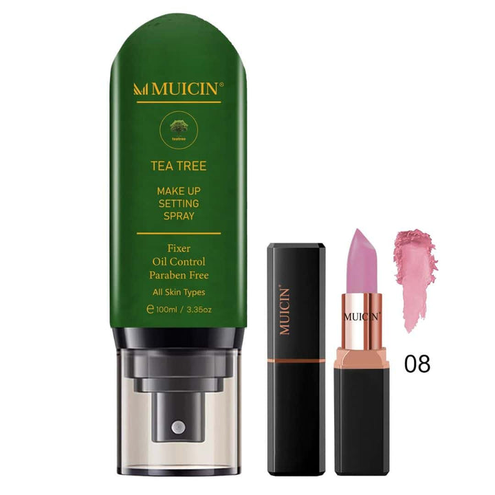 MUICIN - Makeup Setting Spray & Hydrating Lipstick Deal 02