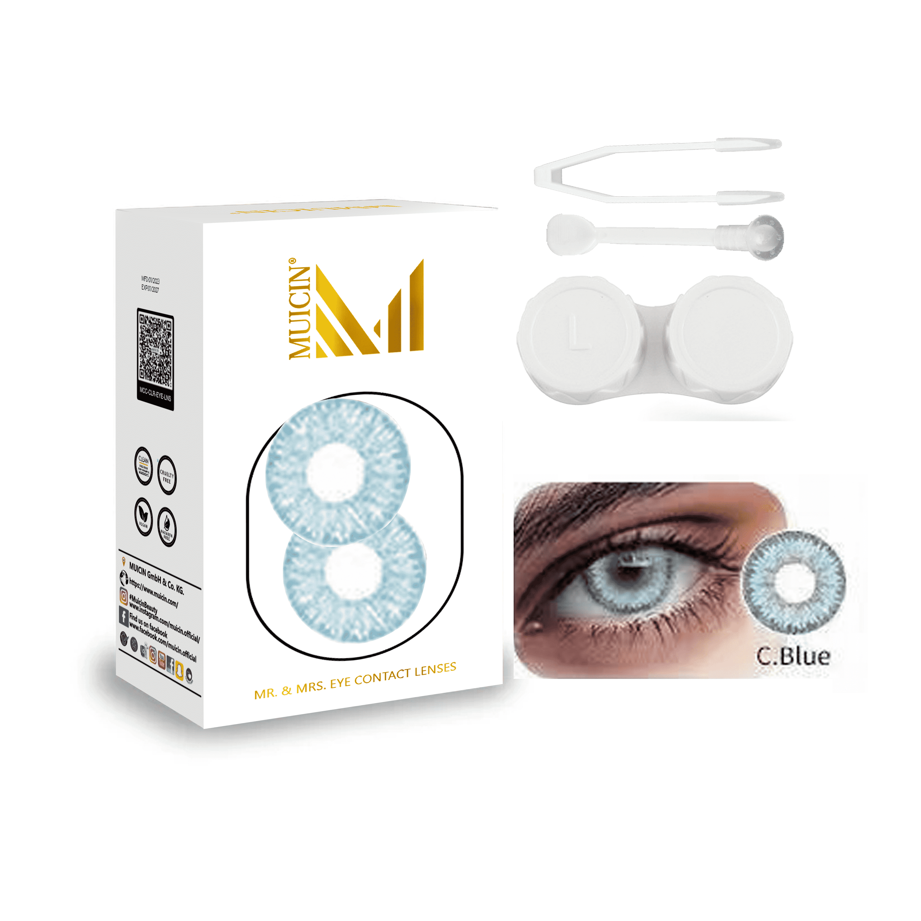 Mr &amp; Mrs Party Colored Contact Lenses
