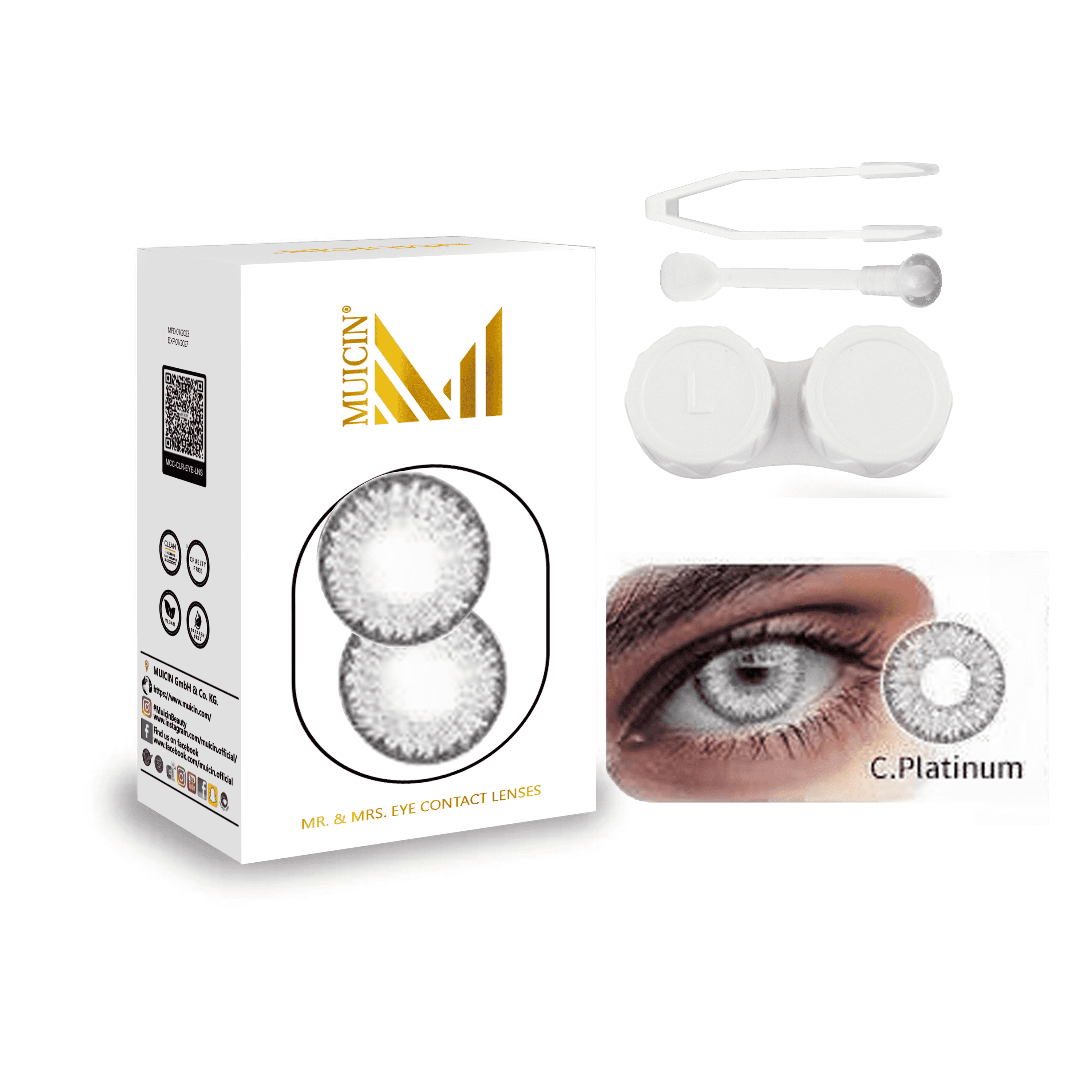 Mr &amp; Mrs Party Colored Contact Lenses
