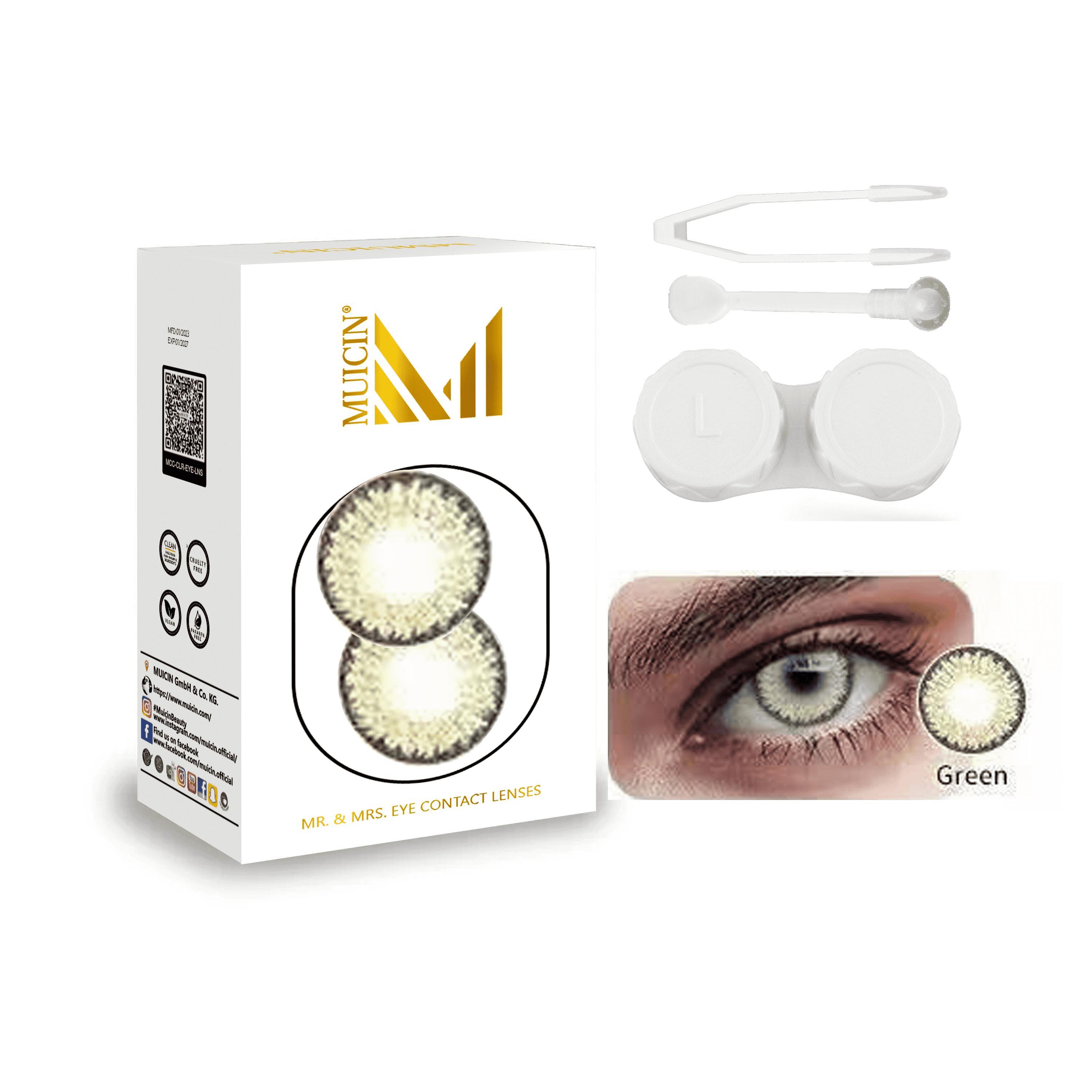 Mr &amp; Mrs Party Colored Contact Lenses