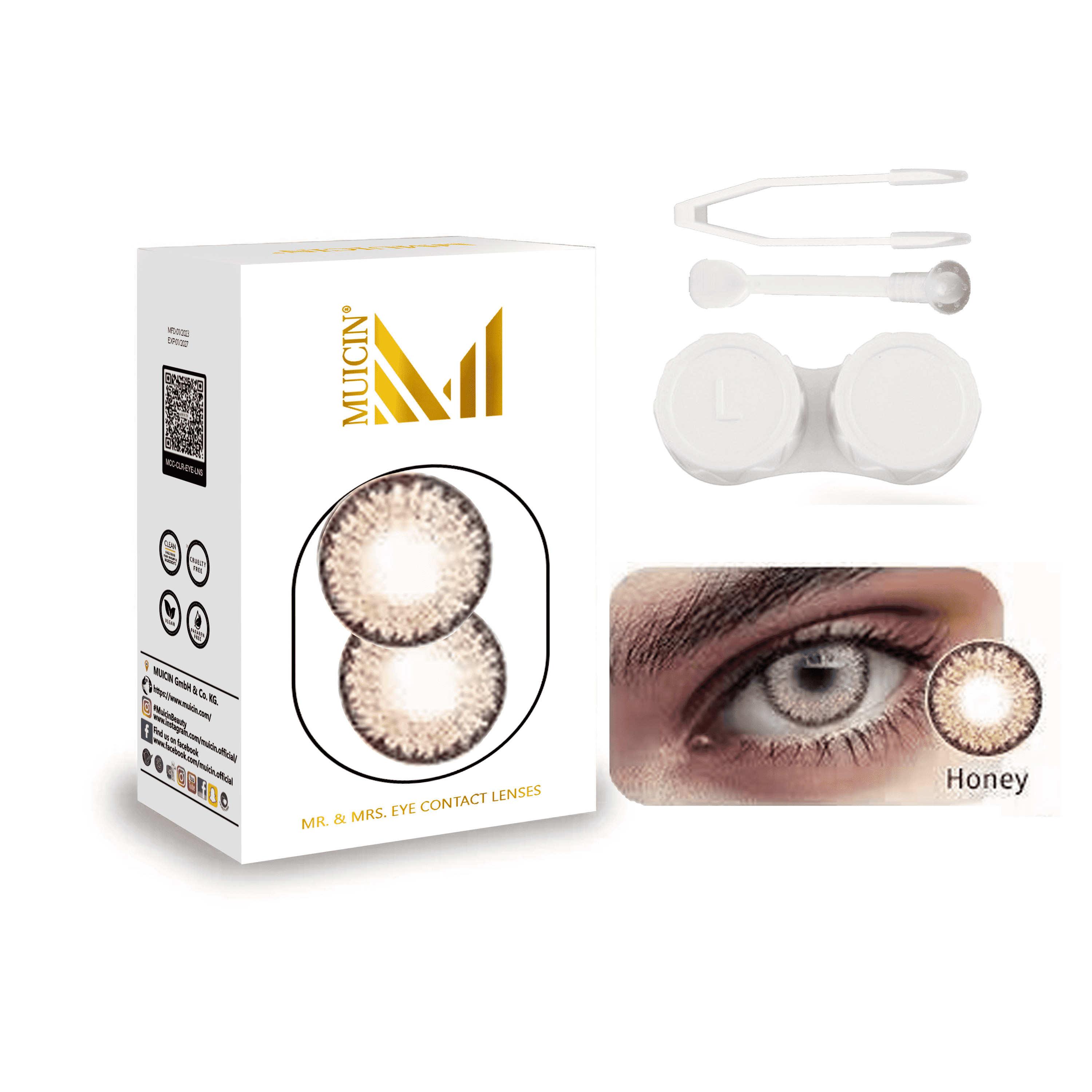 Mr &amp; Mrs Party Colored Contact Lenses
