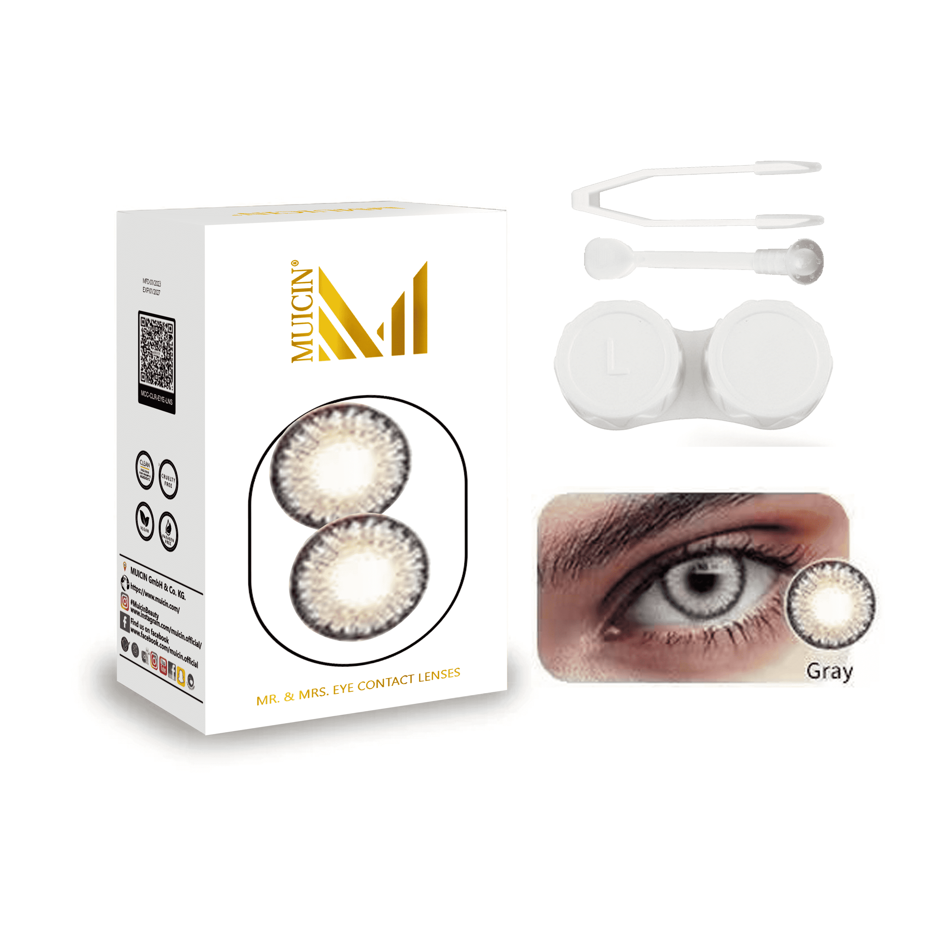 Mr &amp; Mrs Party Colored Contact Lenses