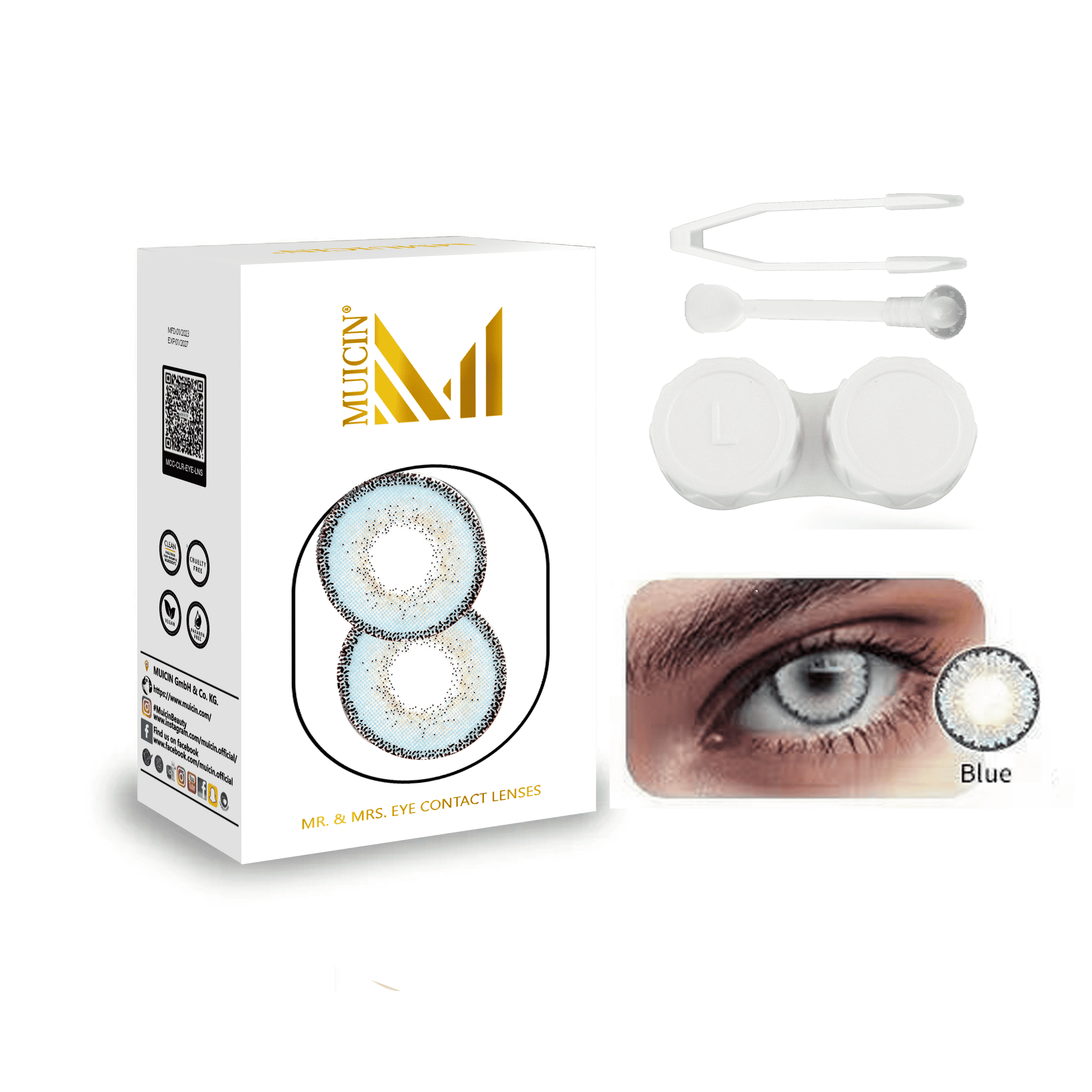 Mr &amp; Mrs Party Colored Contact Lenses