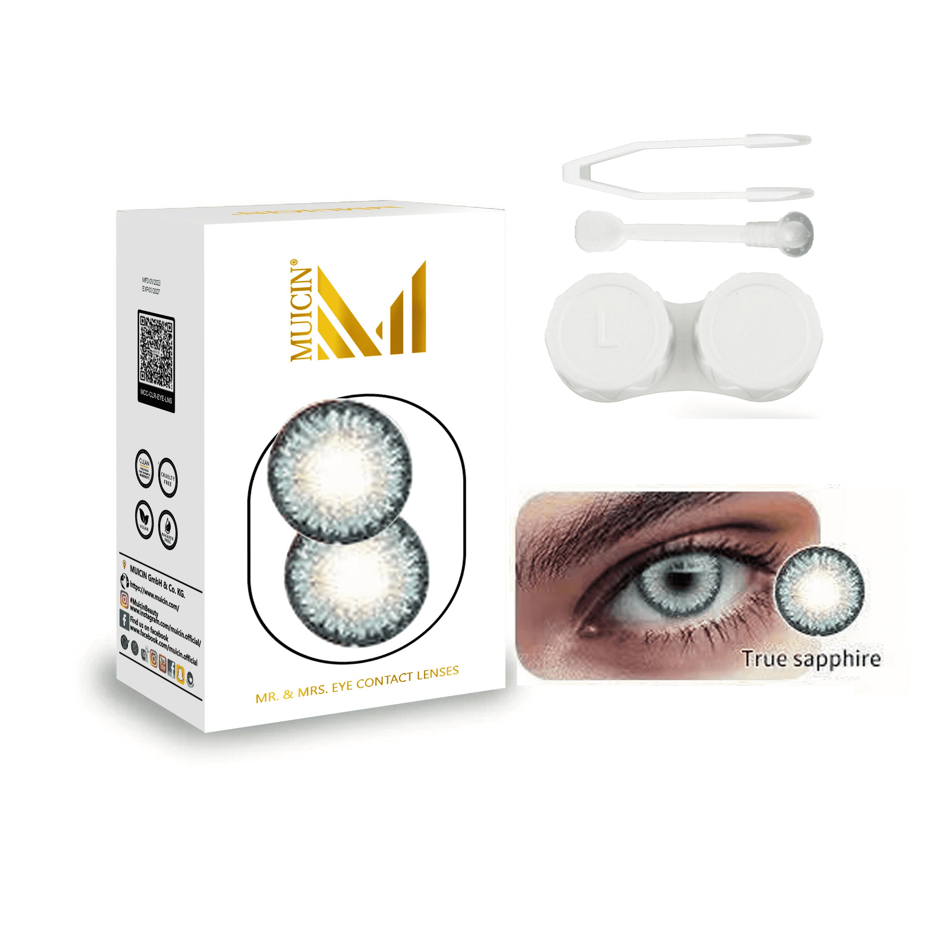 Mr &amp; Mrs Party Colored Contact Lenses