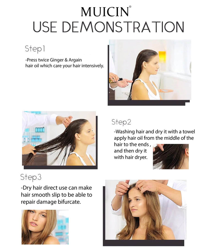 MUICIN - Ginger & Argan Hair Oil For Hair Fall Best Price in Pakistan