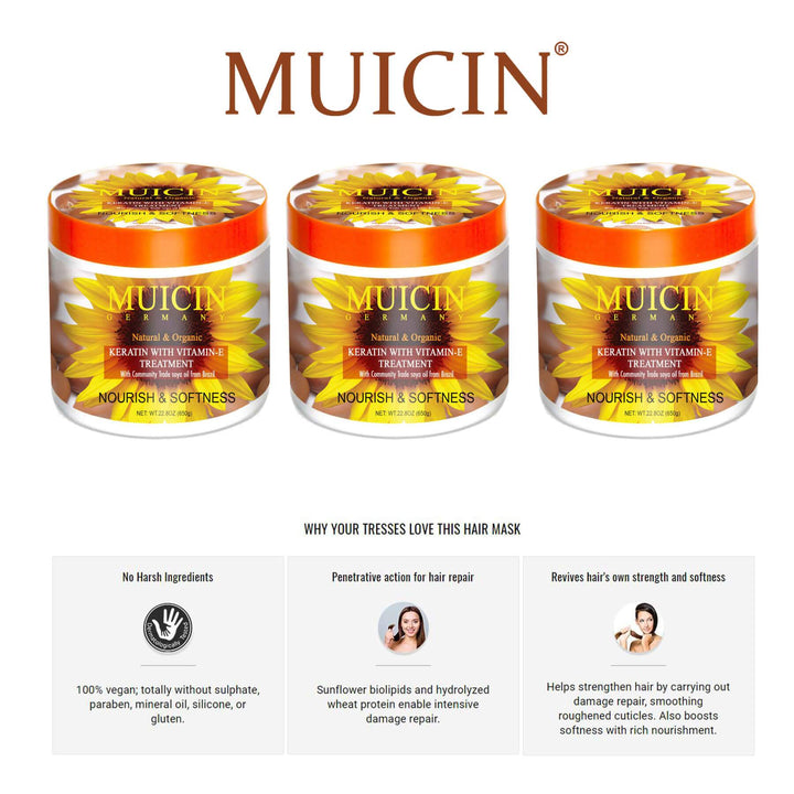MUICIN - Sunflower and Argan Oil Hair Treatment Mask Best Price in Pakistan