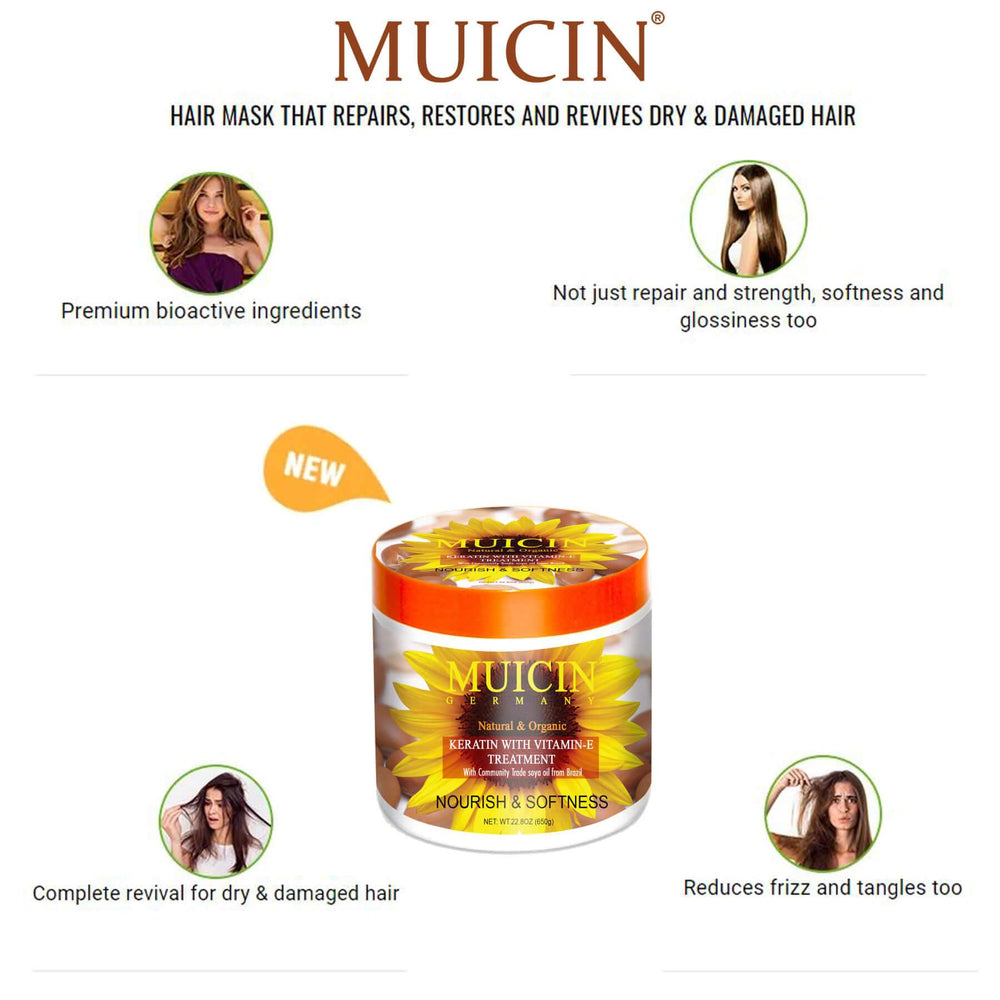 MUICIN - Sunflower and Argan Oil Hair Treatment Mask Best Price in Pakistan