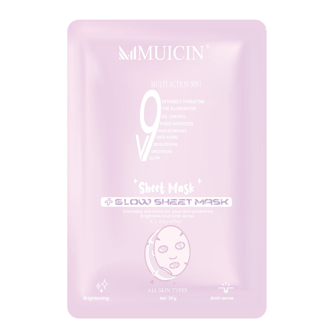 V9+ INTENSIVE HYDRATION SHEET MASK - QUENCH &amp; GLOW