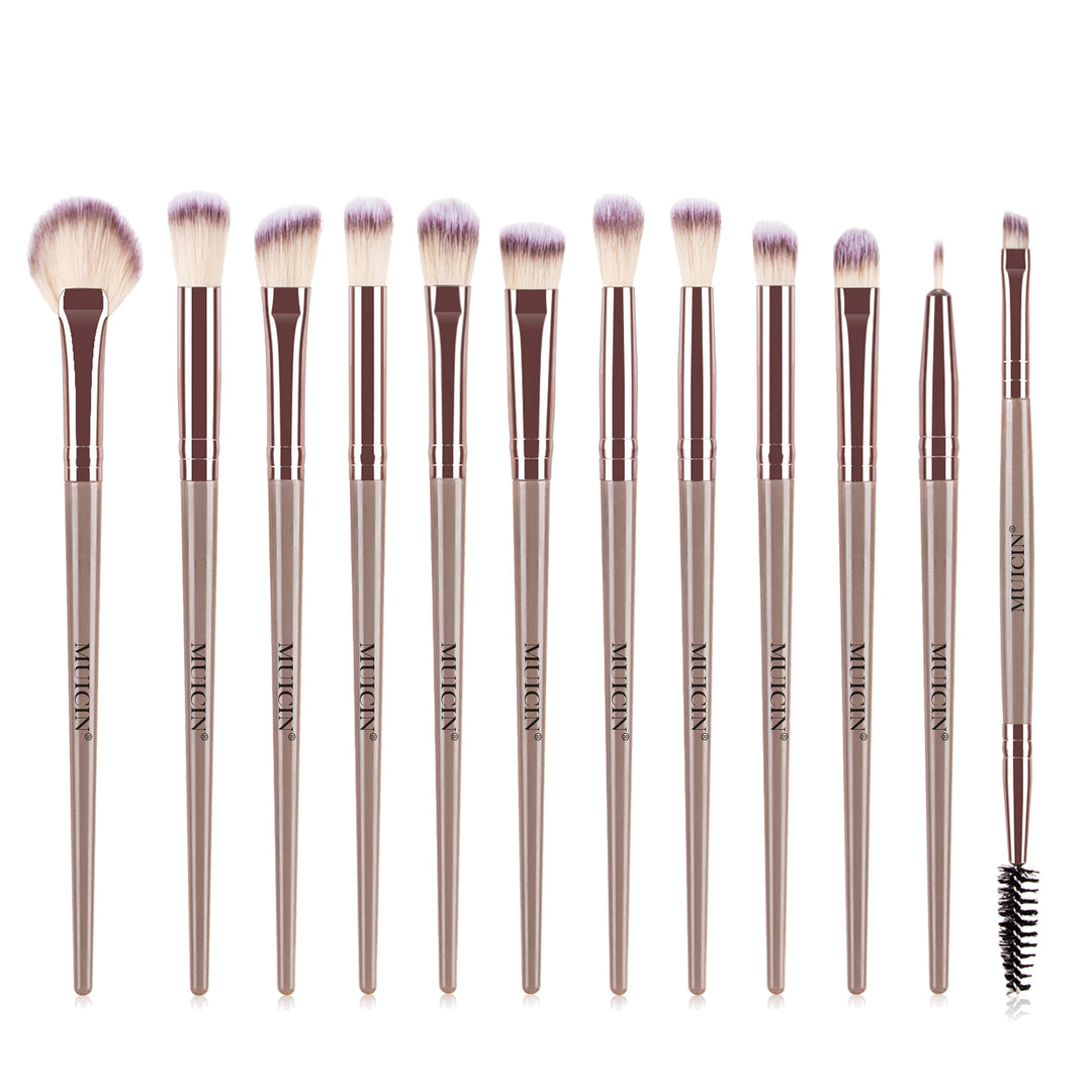 MUICIN - 12 Pieces Complete Vegan Eyebrush Set With Pouch Best Price in Pakistan