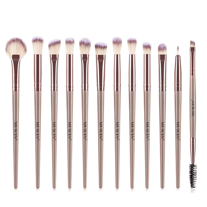 MUICIN - 12 Pieces Complete Vegan Eyebrush Set With Pouch Best Price in Pakistan