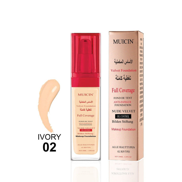 MUICIN - Nude Velvet Full Coverage Foundation - 30ml Best Price in Pakistan